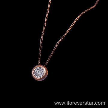 18k diamond pendant for women jewelry